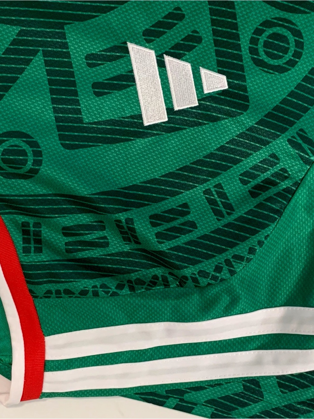 adidas Green Mexico Soccer Jersey with Aztec Graphic - Picture 3 of 6